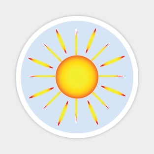 Yellow-Red Sun vector Magnet